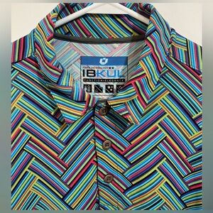 IBKUL UPF 50 Function + Elegance Mens Polo Shirt Size Large